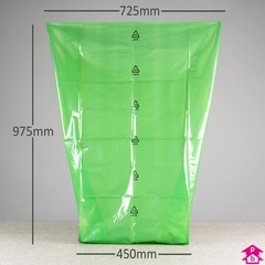 Green Recycling Bag (18" wide (opening to 29" wide) x 39" long, 160 gauge thickness. (Approx. 75 Litres))