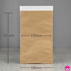 Paper Mailing Bag with Bottom Gusset - Small
