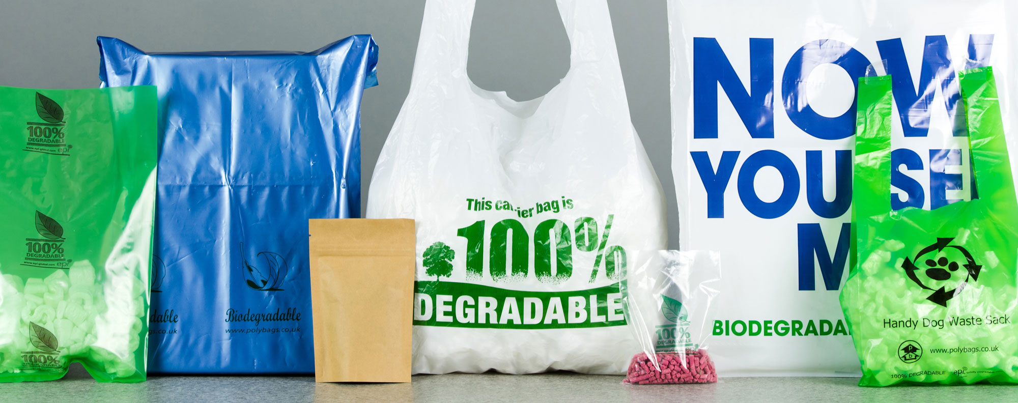 Amazon.com: KitchenDine Eco Green Plastic Bags-Biodegradable Shopping Bags-Thank  You Bags - 22