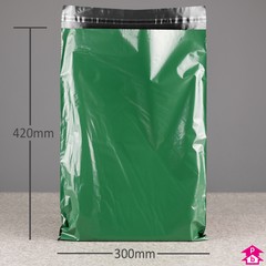100% Recycled Biodegradable Mailing Bag - 300mm wide x 420mm long, 40 micron thickness (Large)
