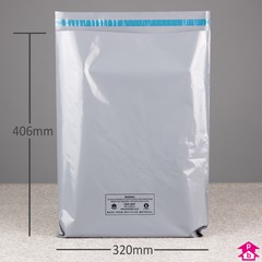 100% Recycled Mailing Bag (320mm wide x 406mm length, 55 micron thickness. (Small Parcel).)