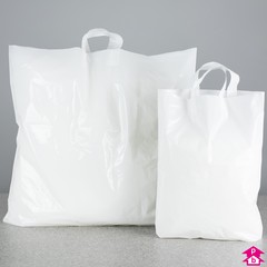 15% Off White Flexiloop Handle Carrier Bags