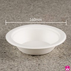 Bagasse 6" Bowl (12oz / 340ml) - 160mm diameter x 36mm high