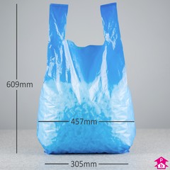 Blue Carrier Bag - Extra Large (12x18" wide x 24" long  x 23mu)