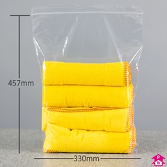 Budget Grip Seal Bag - C3 - 330mm wide x 457mm long, 40 micron thickness