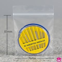 Budget Grip Seal Bag - Mini - 76mm wide x 83mm long, 40 micron thickness