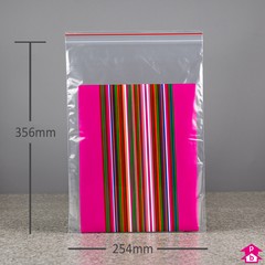 Clear Grip Seal Bag - C4+ (30% Recycled) - 254mm wide x 356mm long, 50 micron thickness