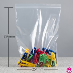 Clear Grip Seal Bag - C4+ (254mm wide x 356mm long, 50 micron thickness)