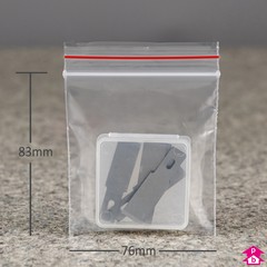 Clear Grip Seal Bag - Mini (30% Recycled) (76mm wide x 83mm long, 50 micron thickness)