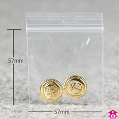 Clear Grip Seal Bag - Mini (57mm wide x 57mm long, 50 micron thickness)