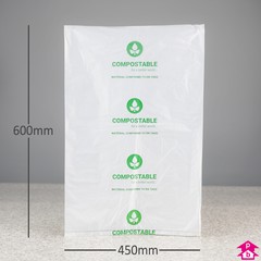 Compostable Packing Bag - Large (450mm wide x 600mm long, 20 micron)