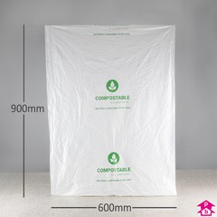 Compostable Packing Bag - Large (600mm wide x 900mm long, 20 micron)