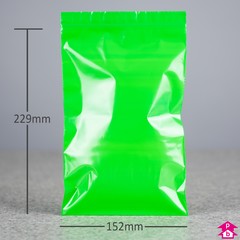 Green Grip Seal Bag - C5 - 152mm wide x 229mm long, 50 micron thickness