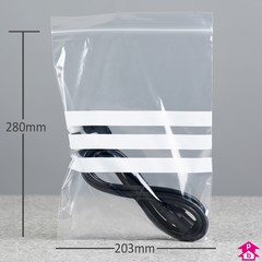 Grip Seal Bag with Write-On Panels - Medium