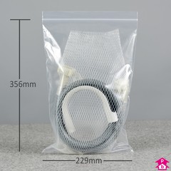 Heavy Duty Grip Seal Bag - C4+ - 229mm wide x 356mm long, 87.5 micron thickness