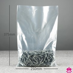 Heavy Duty PriceBuster Clear Bag - Medium - 250mm wide x 375mm long x 100 micron thickness