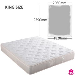 King Size Mattress Cover - 1828mm opening to 2300mm wide x 2390mm long, 75 micron thickness