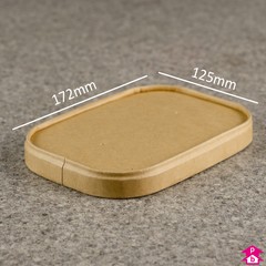 Kraft Food Container Lid - Hot & Cold Use - 172mm long x 125mm wide