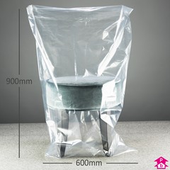 Medium Duty PriceBuster Clear Bag - Large - 600mm wide x 900mm long x 47 micron thickness