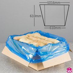 Tray Liner - Large - 610mm wide (with gusset opening up to 1016mm wide) x 610mm long, 20 micron thickness