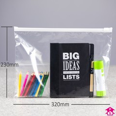 Ziplite Pouch Bag (12.5" wide x 9" deep  x 200g)