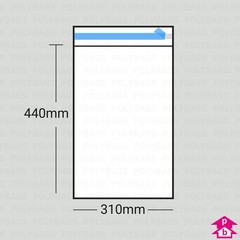 Sealable Display Bag 310mm x 440mm + 30mm lip