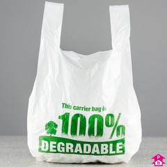 White Biodegradable Vest Carrier Bag - Large 11/17